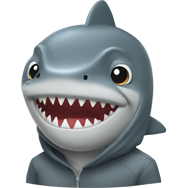 Shark With a Dolphin Hoodie emoji