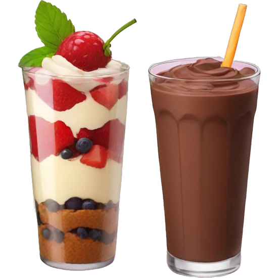 brownies and smoothie emoji