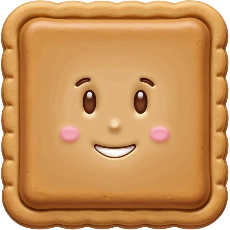 rectangular biscoff cookie no smiley face emoji