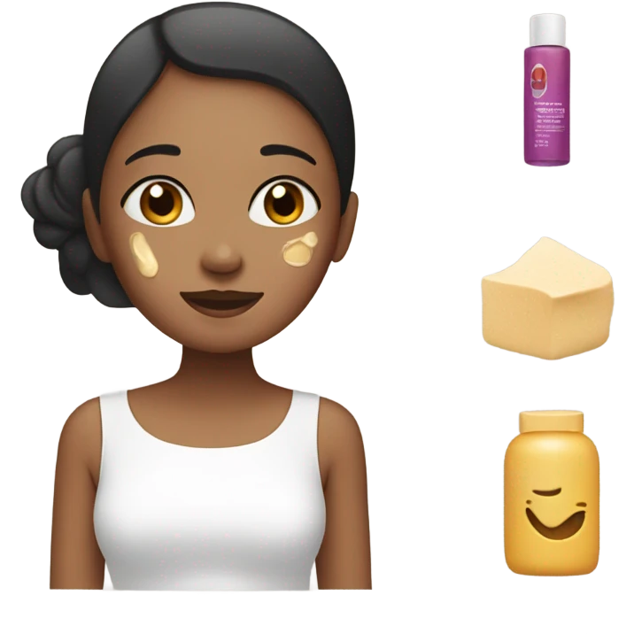 Girl doing her skincaew emoji