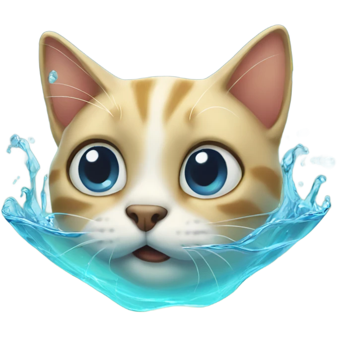 cat under the water emoji