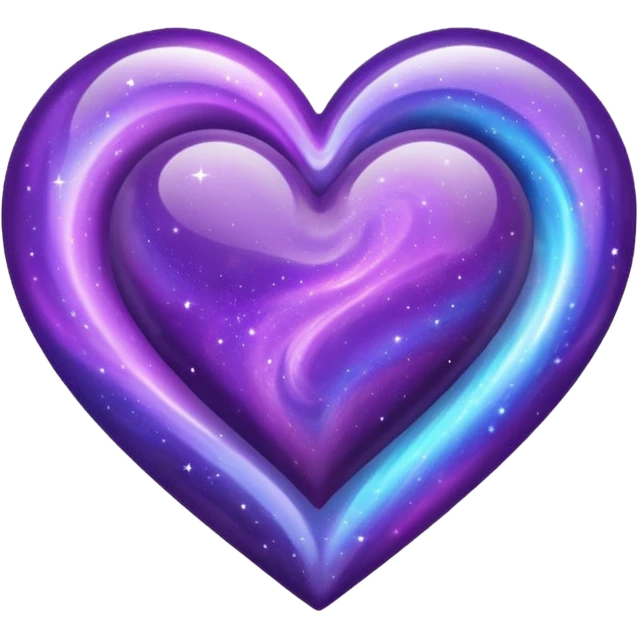 purple heart with a galaxy pattern emoji