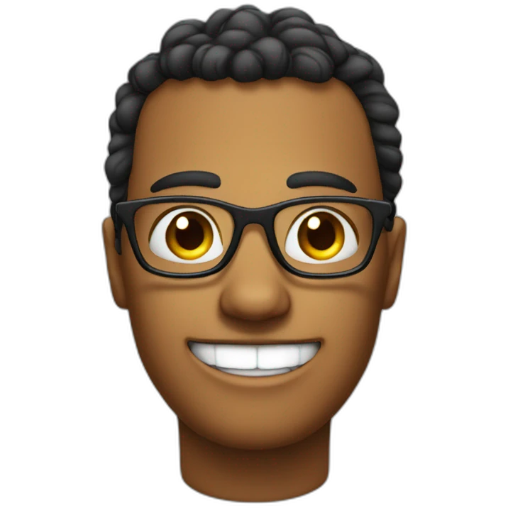 Nerd Face with glasses and pimples  emoji