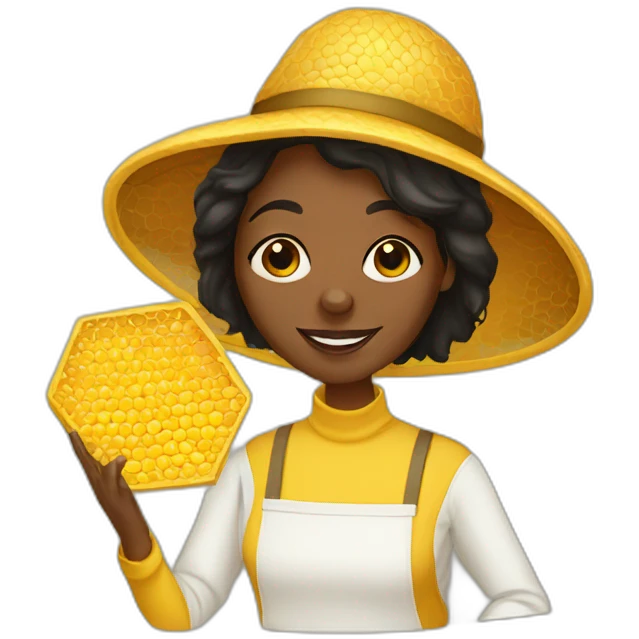 beekeeper black woman honeycomb emoji