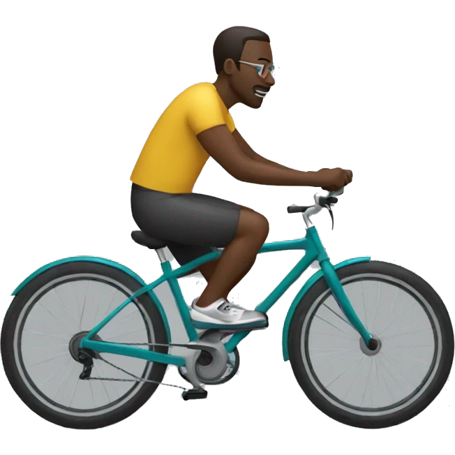 Bassirou diomaye Faye sur vélo  emoji