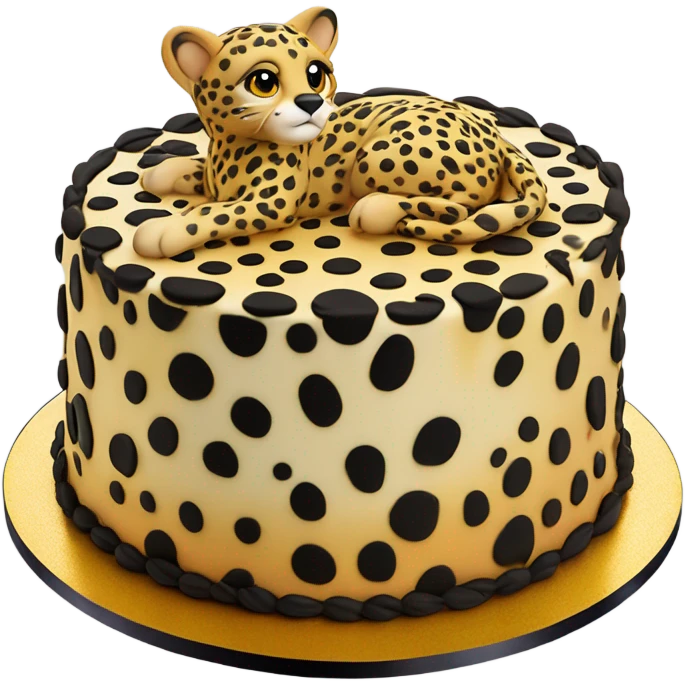 Cheetah print cake  emoji