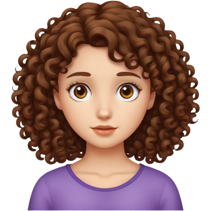Girl with curly hair emoji