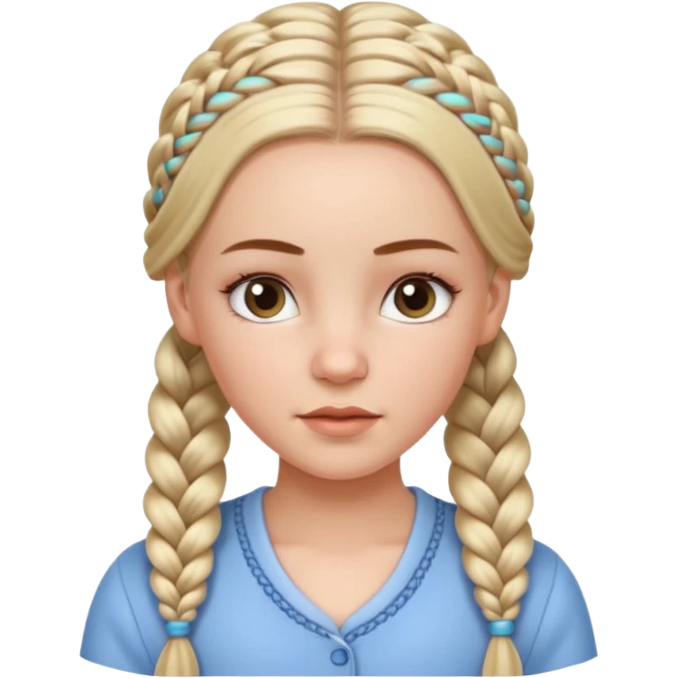 white girl with long braids hairstyle with baby hair, detailed braids, soft edges, realistic baby hair styling on forehead, clean look, keep same face, same clothes, same background emoji