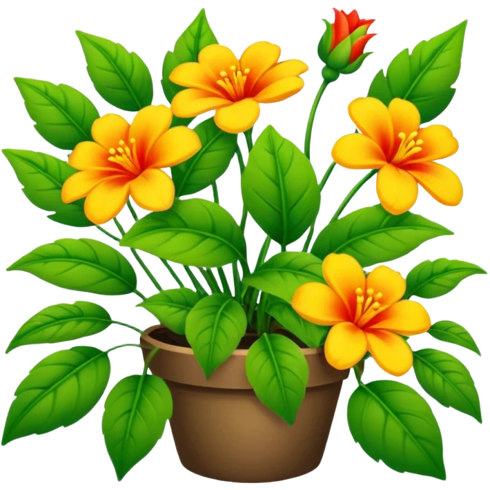 Flowers and plants growing (to describe/match with the word flourish) emoji