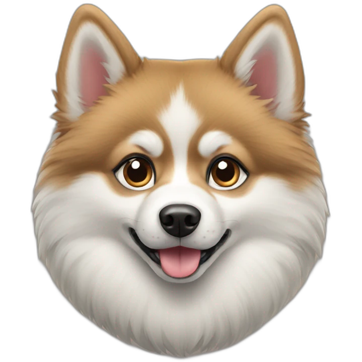 pomsky dog emoji