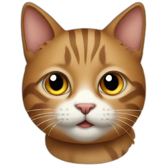 Cat with chestnut emoji