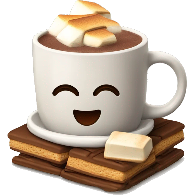 Hot chocolate with s’mores  emoji