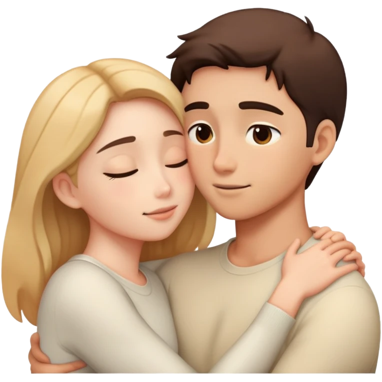 intimate moment between two emoji