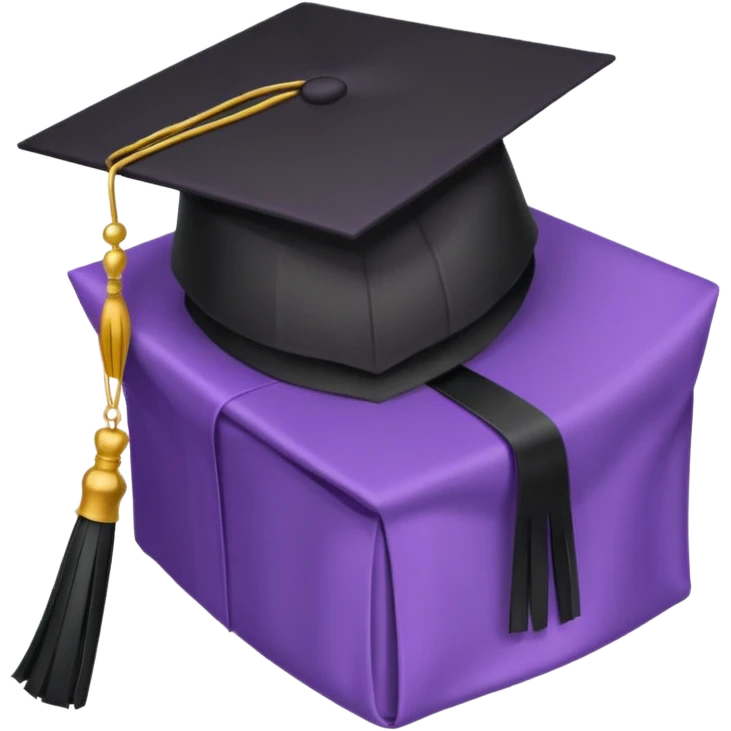 lilac standard graduation cap emoji