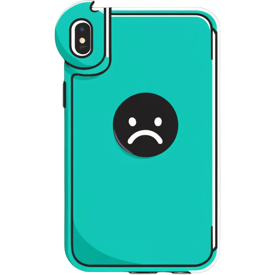 mobile phone with bite mark logo emoji