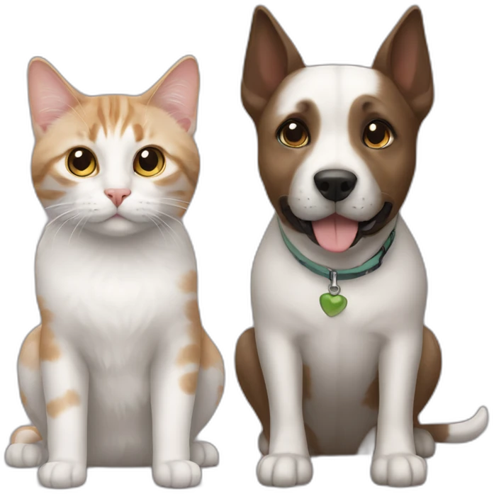 cat and dog emoji