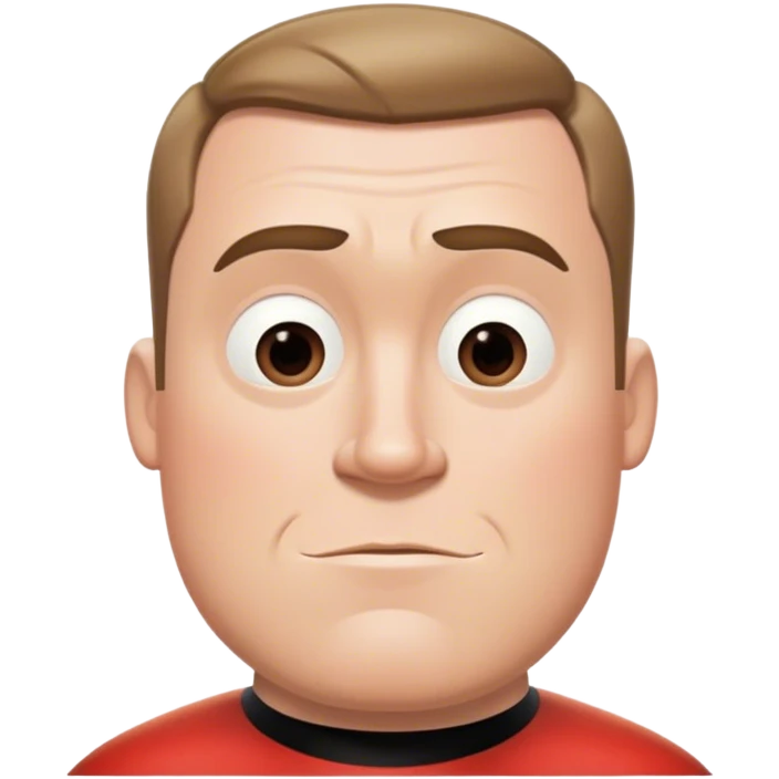 Realistic mr incredible head without eye mask or suit but with straight face and haircut that has a way bigger nose (maybe 2-3x bigger) that he ever so slightly extends in width meaning he ever so slightly made his face fatter (maybe he even made his entire body ever so slightly fatter too) emoji