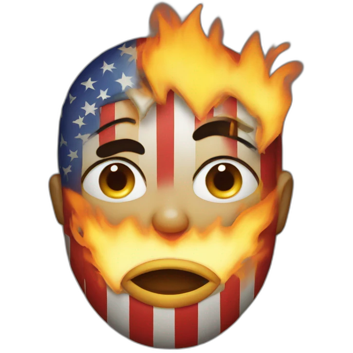 burning America emoji