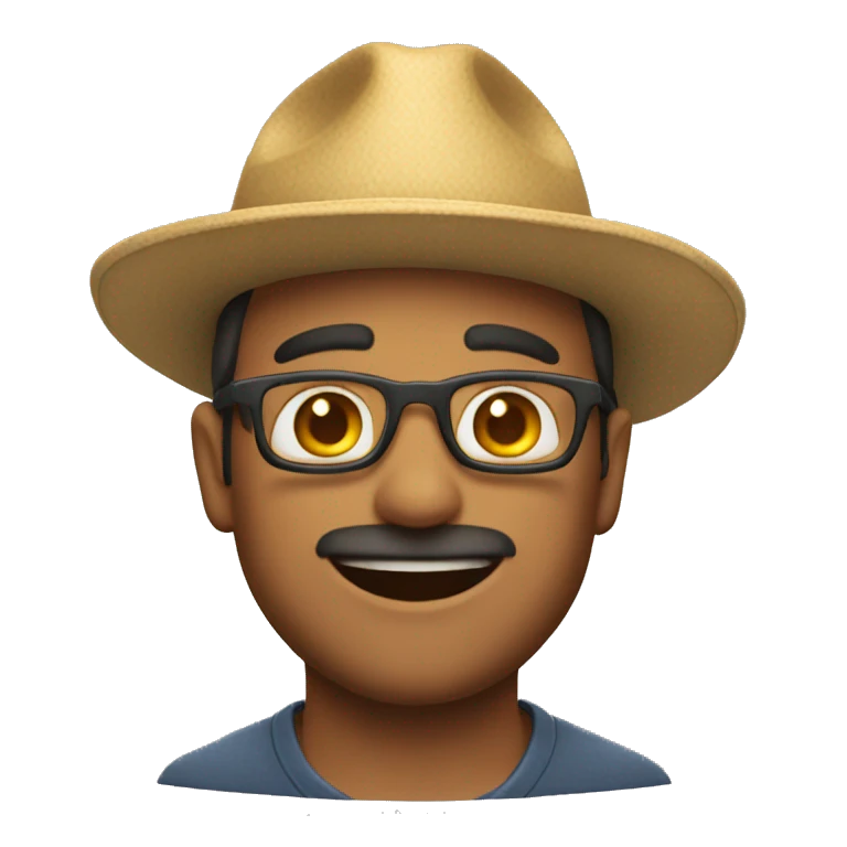 Señor feliz con gorra de netflix  emoji