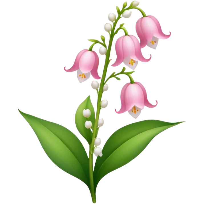 Lily’s of the valley flower pink emoji