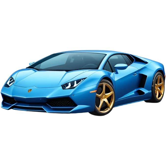Blue Lamborghini sports car emoji