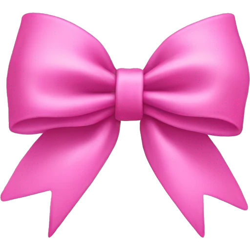 a pink coquette bow emoji