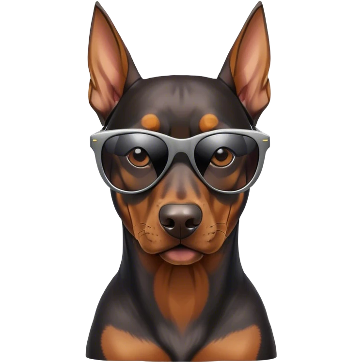 Doberman with sunglasses  emoji