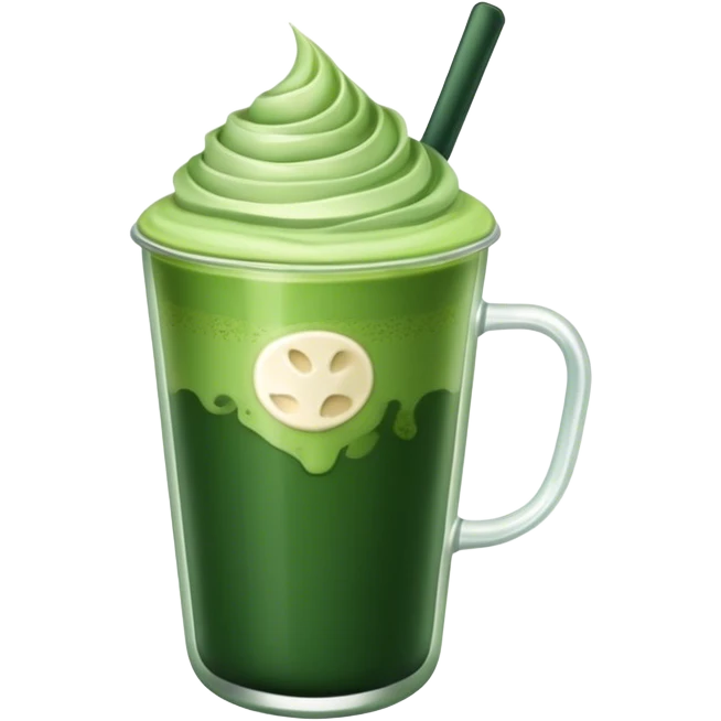 dark emerald aesthetic matcha latte emoji