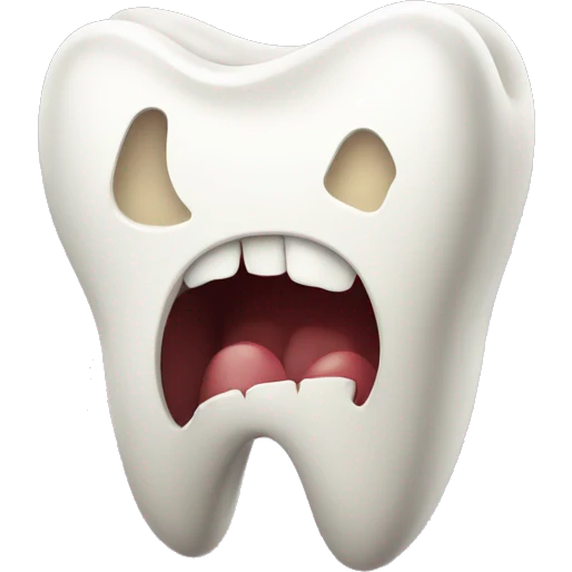 tooth with caries emoji