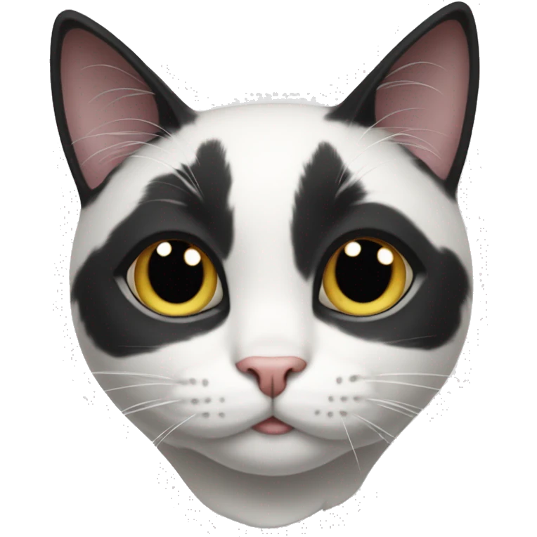 Black and white cat emoji