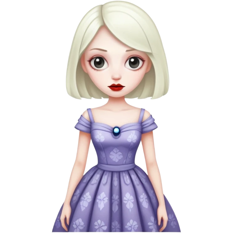 Weird woman with dress emoji