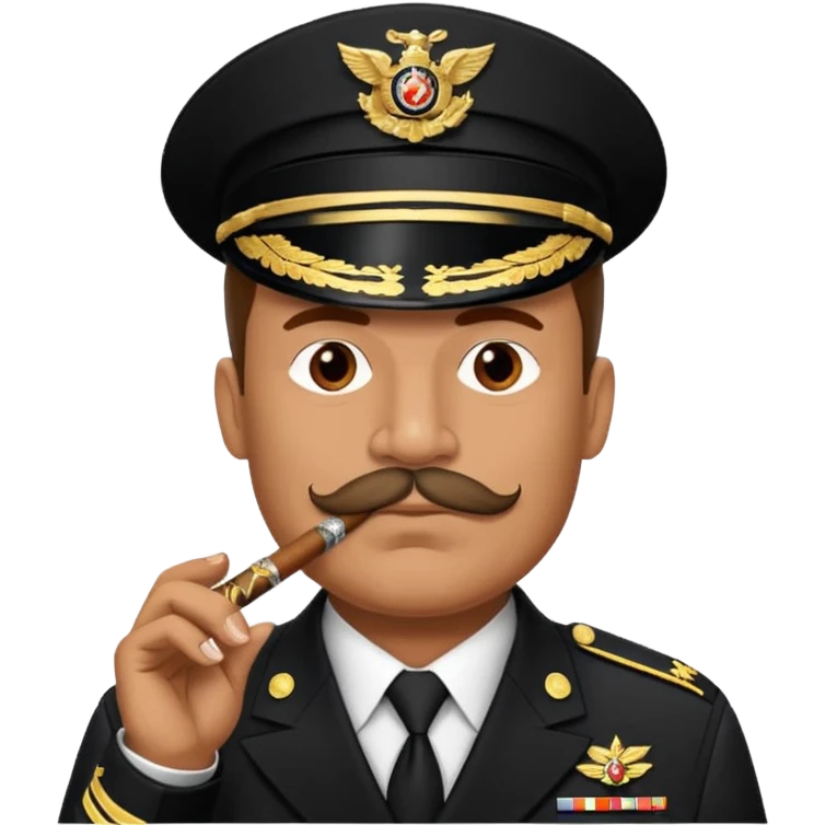 old school sergeant major smoking a cigar emoji
