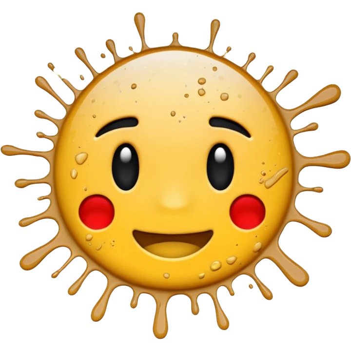The iPhone splatter emoji but change the color to white  emoji