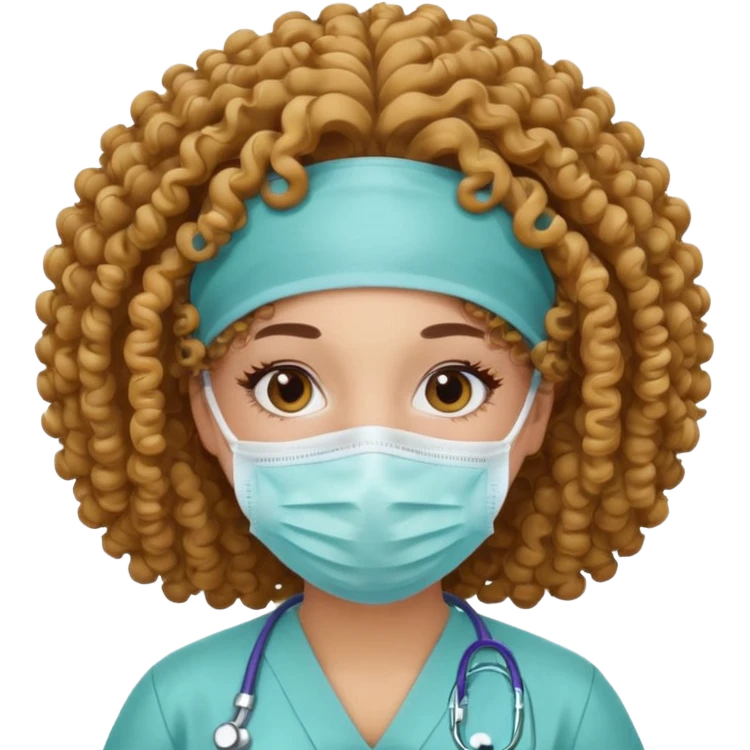 curly nurse emoji