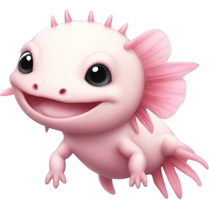 Cute little baby Axolotl  emoji