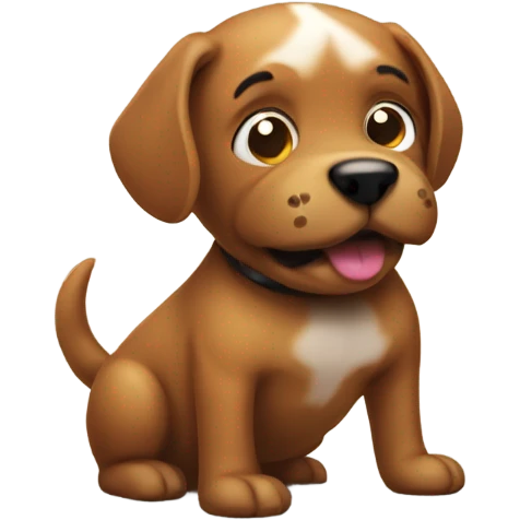 Dog pooping  emoji