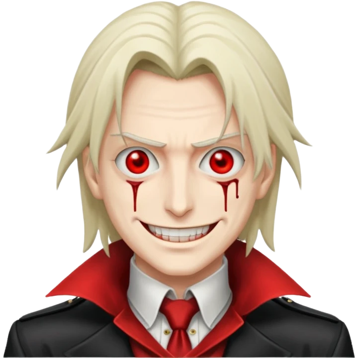 Alucard from Hellsing grinning emoji