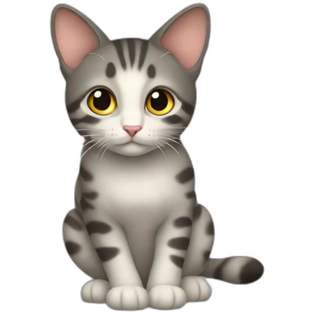 кошка с одним ухом emoji