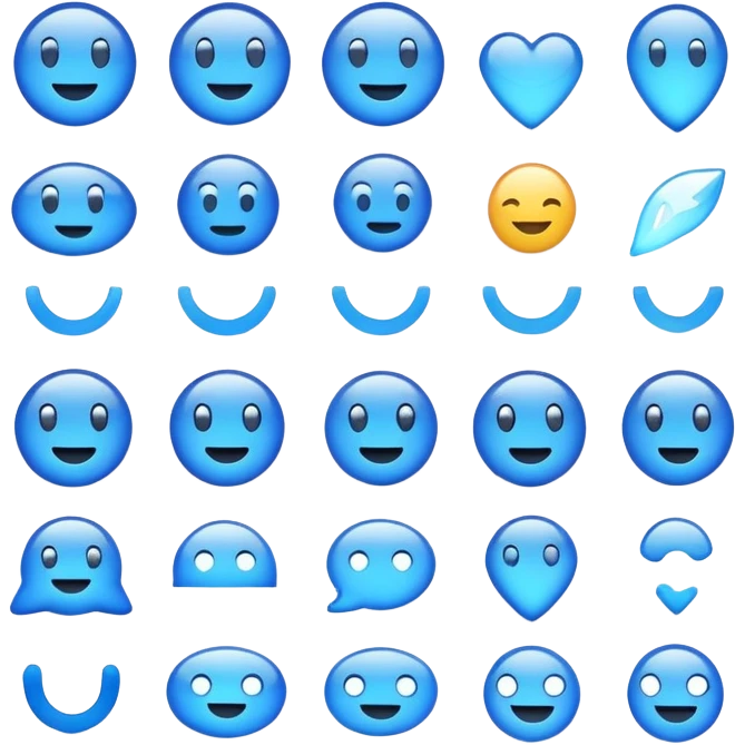 Blue emojies emoji