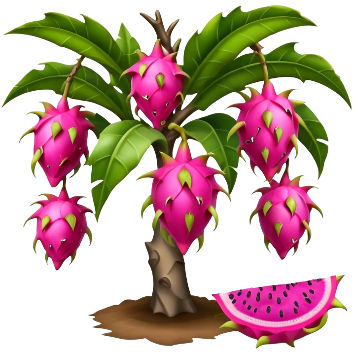dragon fruit tree emoji