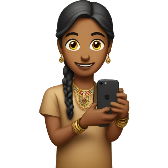 indian holding 2 iphone 7 emoji