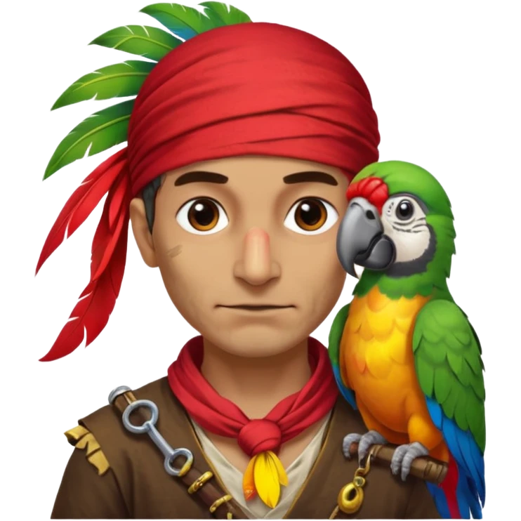 pirate and parrot emoji