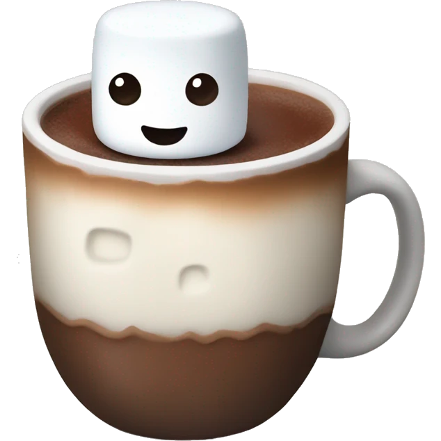 Marshmallow and hot chocolate  emoji