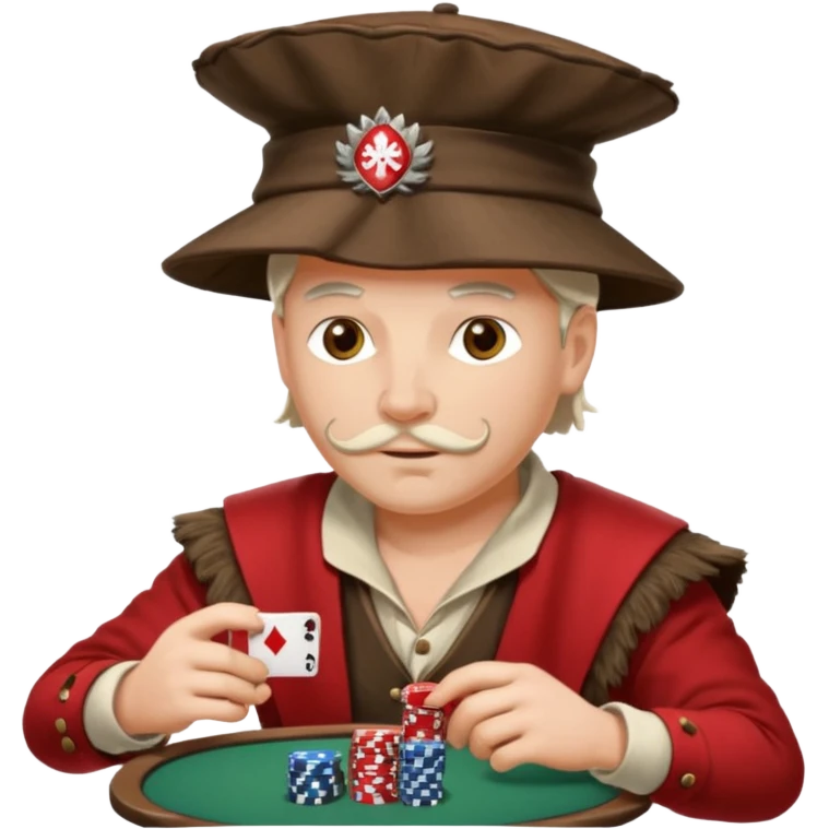 Polish highlander playing poker. emoji