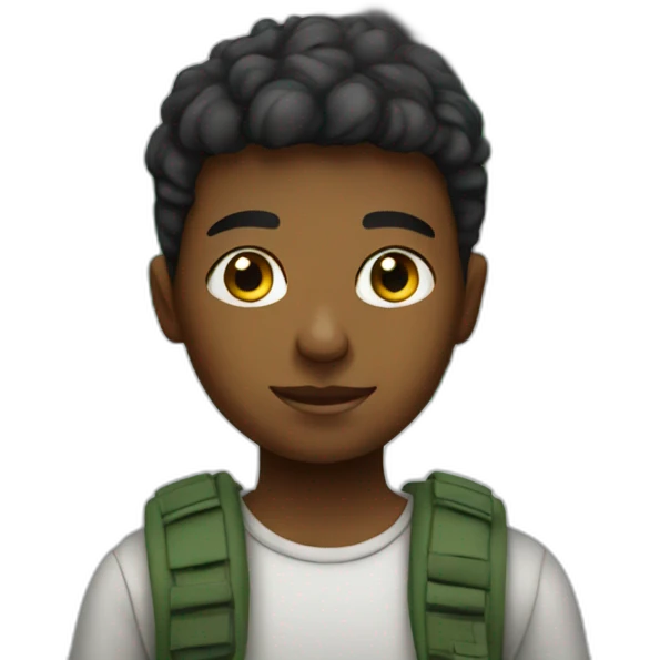 Boy with Palestine flag emoji