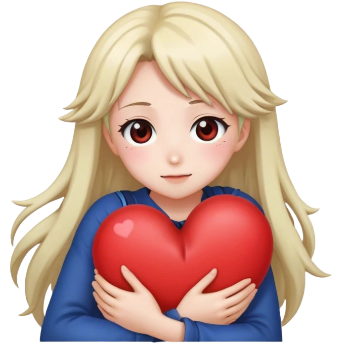 honkai star rail Castorice hugs heart anime style emoji