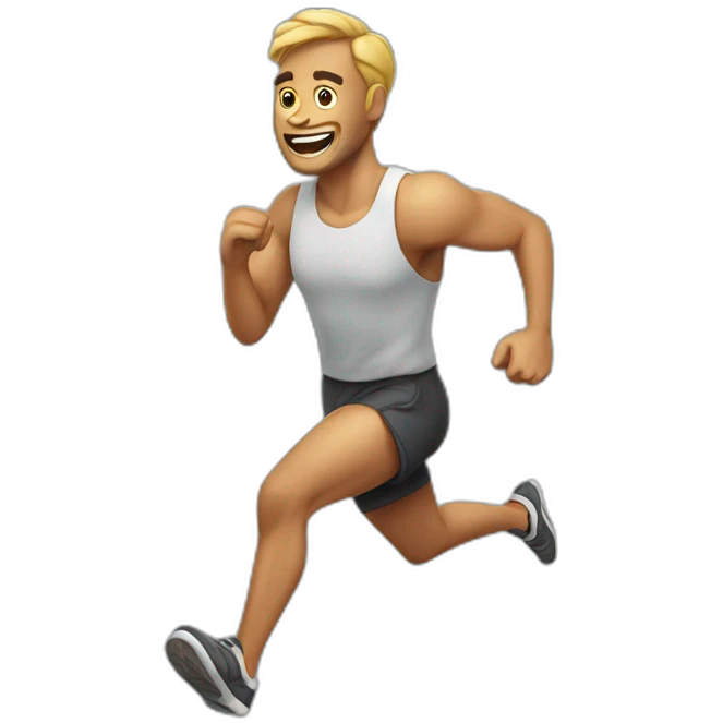 mascular man running emoji