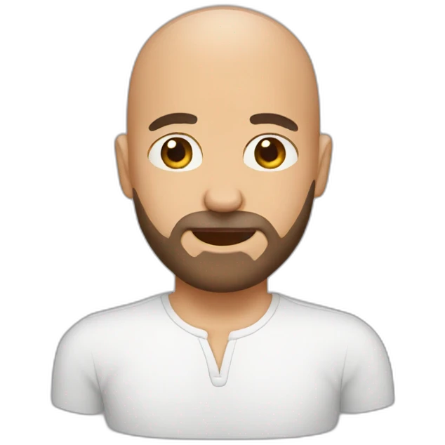 bald men with beard emoji