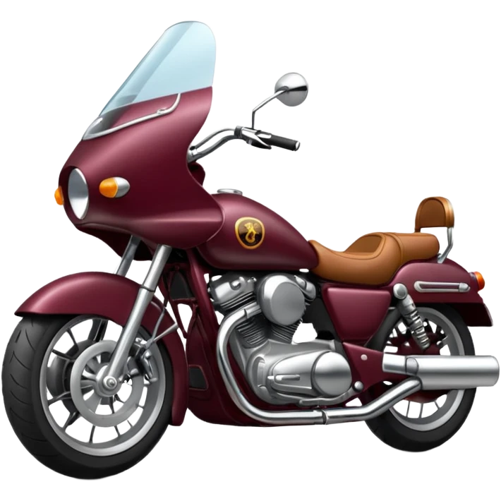 burgundy motorcycle emoji