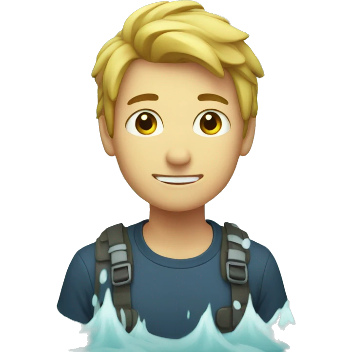 Face with white water in miuth emoji